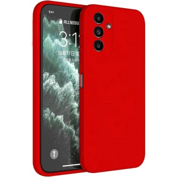 Mey İthalat®  Samsung Galaxy S23 FE Kılıf First Silikon - Kırmızı