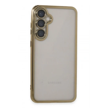 Mey İthalat®  Samsung Galaxy S23 FE Kılıf  Lensli Silikon - Gold