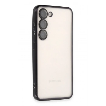 Mey İthalat®  Samsung Galaxy S23 Kılıf  Lensli Silikon - Siyah
