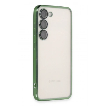 Mey İthalat®  Samsung Galaxy S23 Kılıf  Lensli Silikon - Yeşil