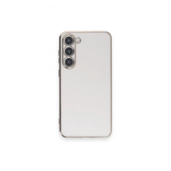 Mey İthalat®  Samsung Galaxy S23 Plus Kılıf Volet Silikon - Beyaz