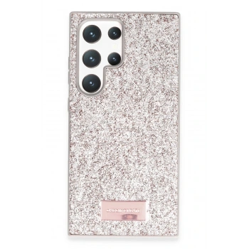 Mey İthalat®  Samsung Galaxy S23 Ultra Bright Simli Kapak - Gold