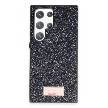 Mey İthalat®  Samsung Galaxy S23 Ultra Bright Simli Kapak - Siyah