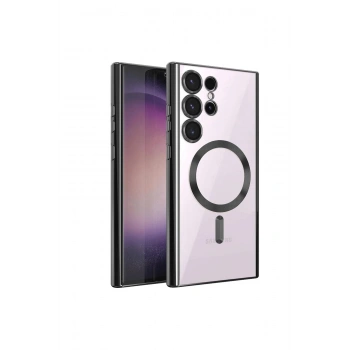 Mey İthalat®  Samsung Galaxy S23 Ultra Kılıf Kross Magneticsafe Kapak - Siyah