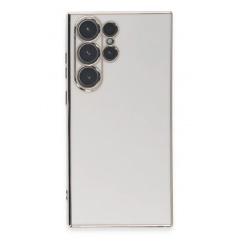 Mey İthalat®  Samsung Galaxy S23 Ultra Kılıf Volet Silikon - Beyaz
