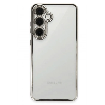 Mey İthalat®  Samsung Galaxy S24 FE Kılıf  Lensli Silikon - Gümüş
