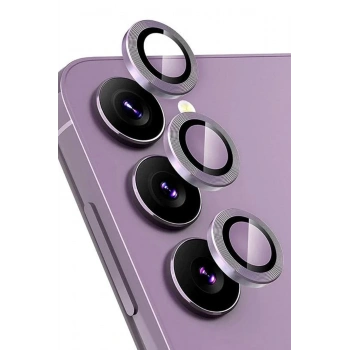 Mey İthalat®  Samsung Galaxy S24 FE Raze Metal Kamera Lens - Mor
