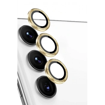 Mey İthalat®  Samsung Galaxy S24 FE Raze Metal Kamera Lens - Sarı