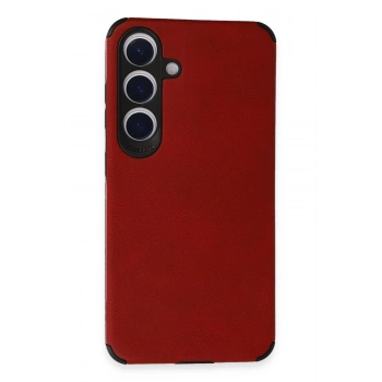 Mey İthalat®  Samsung Galaxy S24 Kılıf Loop Deri Silikon - Kırmızı