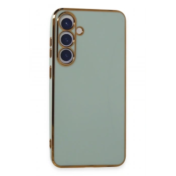 Mey İthalat®  Samsung Galaxy S24 Plus Kılıf Volet Silikon - Açık Yeşil