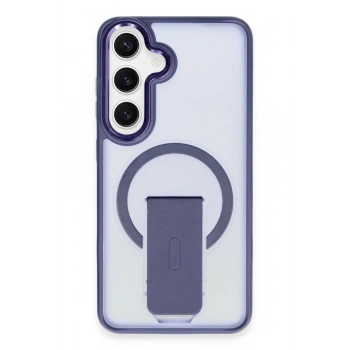 Mey İthalat®  Samsung Galaxy S24 Tork Magsafe Standlı Kapak - Lacivert