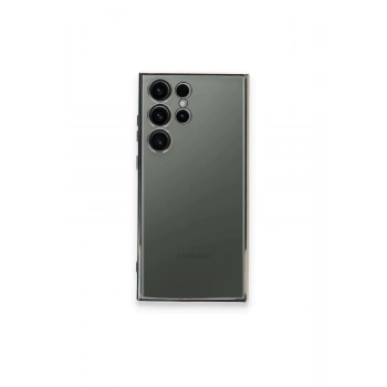 Mey İthalat®  Samsung Galaxy S24 Ultra Kılıf  Lensli Silikon - Gümüş