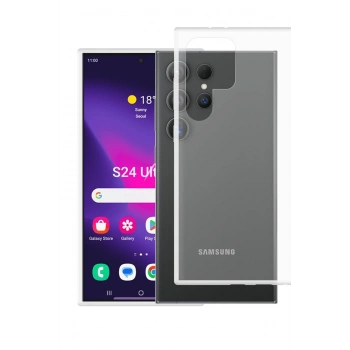 Mey İthalat®  Samsung Galaxy S24 Ultra Kılıf Lüx Şeffaf Silikon