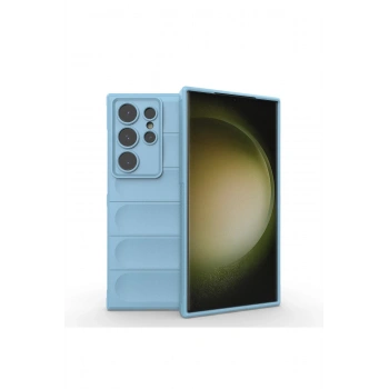Mey İthalat®  Samsung Galaxy S24 Ultra Kılıf Optimum Silikon - Sky Blue