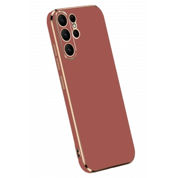 Mey İthalat®  Samsung Galaxy S24 Ultra Kılıf Volet Silikon - Kırmızı