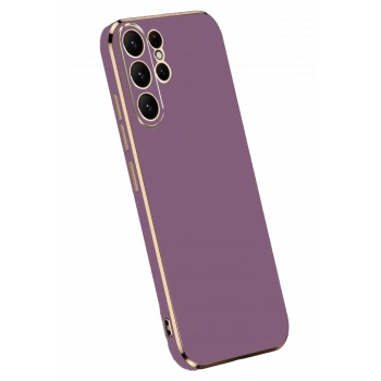 Mey İthalat®  Samsung Galaxy S24 Ultra Kılıf Volet Silikon - Mor