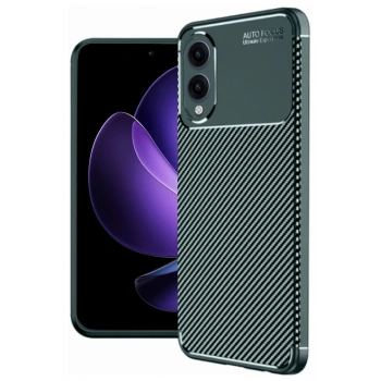 Mey İthalat®  Samsung Galaxy S25 Edge Kılıf Auto Focus Karbon Kapak - Koyu Yeşil