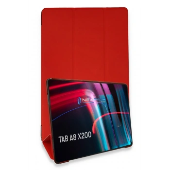 Mey İthalat®  Samsung Galaxy X200 Tab A8 10.5 Kılıf Tablet Smart Kılıf - Kırmızı