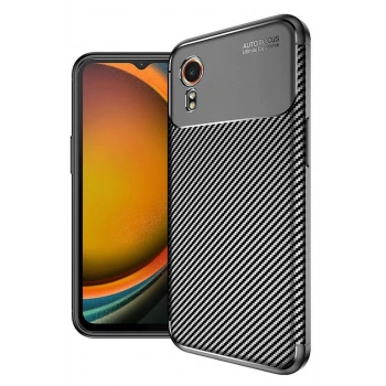 Mey İthalat®  Samsung Galaxy XCover 7 Kılıf Auto Focus Karbon Kapak - Siyah