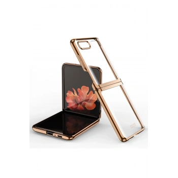 Mey İthalat®  Samsung Galaxy Z Flip 4 Kılıf Fold Element Kapak - Gold