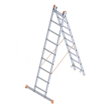 Mey İthalat® Saraylı 2X9 A Tipi Sürgülü Merdiven 4,94 Metre