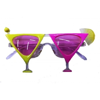 Mey İthalat® Sarı Pembe Renk Martini Parti Gözlüğü