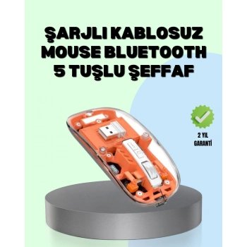 Mey İthalat® Şarjlı Ergonomik Fare – 1600 DPI, Sessiz Tıklama Özellikli