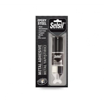 Mey İthalat® Selsil Epoksi Metal Yapıştırıcı Enjektör 5 Dakika 28 Gr