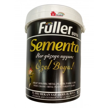 Mey İthalat® Sementa Özel Su Bazlı Saf Akrilik Boya 1 Litre Siyah