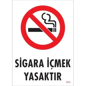Mey İthalat® Sigara İçmek Yasaktır Uyarı Levhası 25x35 KOD:853