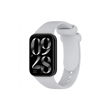 Mey İthalat®   Smart Band 8 Pro Klasik Kordon - Açık Gri