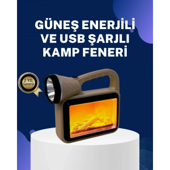 Mey İthalat® Solar Alev Lambası – Kamp, Bahçe ve Dış Mekan İçin