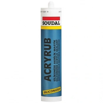 Mey İthalat® Soudal Acryrub Silikonize Mastik 310 ml Siyah