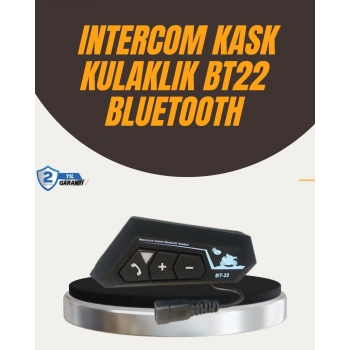 Mey İthalat® Su Geçirmez BT22 Bluetooth Kask Kulaklığı GPS ve Müzik Uyumlu