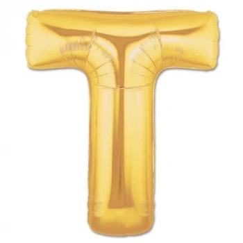 Mey İthalat® T Harf Folyo Balon Altın Renk  40 inç