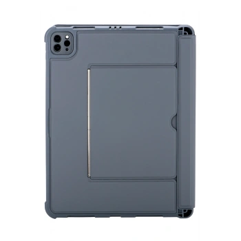 Mey İthalat®   T5510D iPad Pro 13 (2024) Kılıf Palermo Ledli Klavyeli Standlı Tablet Kılıfı - Siyah