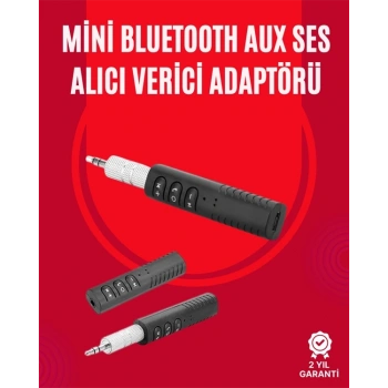 Mey İthalat® Taşınabilir Bluetooth Ses Alıcısı | 30 Dk Şarj, 4 Saat Kullanım, Geri Klipsli