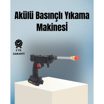 Mey İthalat® Taşınabilir Şarjlı Basınçlı Yıkama Tabancası Köpük Aparatlı