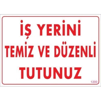 Mey İthalat® Temizlik Düzen Uyarı Levhası 25x35 KOD:1200