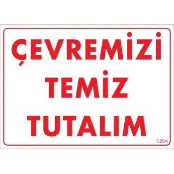 Mey İthalat® Temizlik Düzen Uyarı Levhası 25x35 KOD:1204
