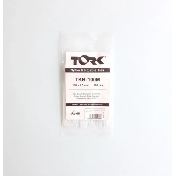 Mey İthalat® Tork Beyaz Kablo Bağı 2,5X100