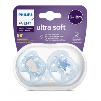 Mey İthalat®   Ultra Soft Emzik 6-18 Ay Erkek