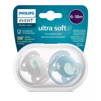 Mey İthalat®   Ultra Yumuşak Emzik 6-18 Ay Erkek