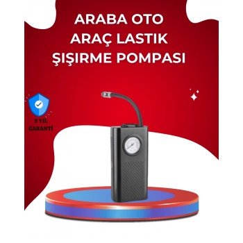 Mey İthalat® USB Şarjlı Kompakt Elektrikli Hava Kompresörü 3000 mAh