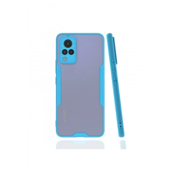 Mey İthalat®  Vivo V21 Kılıf Platin Silikon - Mavi