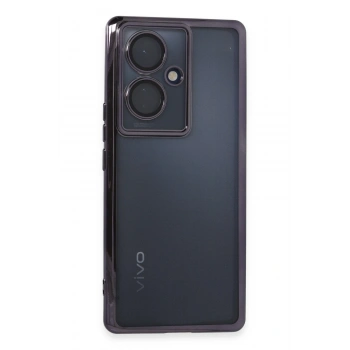 Mey İthalat®  Vivo V29 Lite Kılıf  Lensli Silikon - Mor