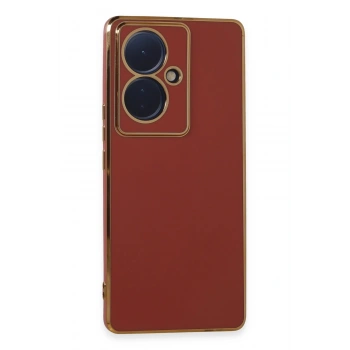 Mey İthalat®  Vivo V29 Lite Kılıf Volet Silikon - Kırmızı