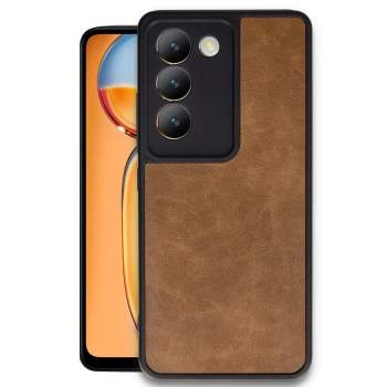 Mey İthalat®  Vivo V30 Lite 4G Kılıf Aras Deri Kapak - Taba