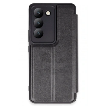 Mey İthalat®  Vivo V30 Lite 4G Kılıf Flip Cover - Siyah