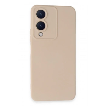 Mey İthalat®  Vivo Y17S Kılıf Nano içi Kadife Silikon - Pudra
